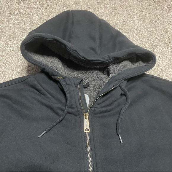 Men’s Carhartt Rain Defender Relaxed Fit Sherpa Lined Zippered Sweatshirt XXL - Picture 3 of 7